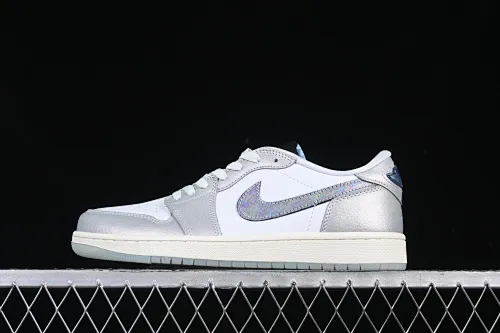 All Categories Air Jordan Jordan Series Basketball Shoes Air Jordan 1 Low Air Jordan 1 Low OG AJ1 Joe 1 Year of the Snake Limited Silver Snake Low-top Retro Basketball Shoes HF3144-100